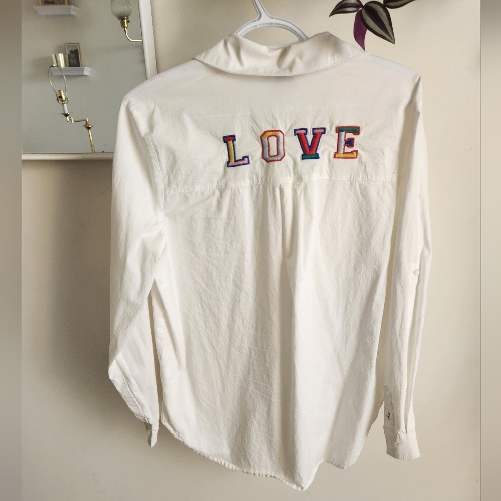 Embroidered LOVE Button Up ❤️